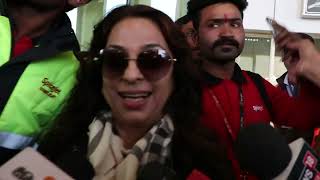 Juhi Chawla With Husband At Jaisalmer Airport