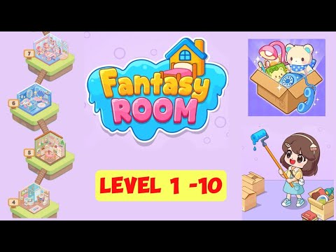 Fantasy Room Game Walkthrough | Levels 1-10 Solution (iOS & Android Puzzle Game)