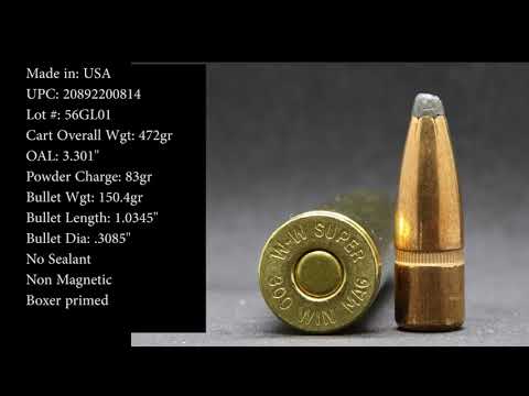 .300 Winchester Magnum, 150gr JSP, (X30WM1), Winchester Velocity and Accuracy