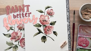 How to Paint Better Flowers | Creating Depth for Watercolor Florals