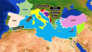 Countries Surrounding Mediterranean Sea
