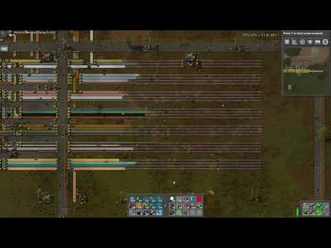 Factorio AngelBob 27 lane bus build