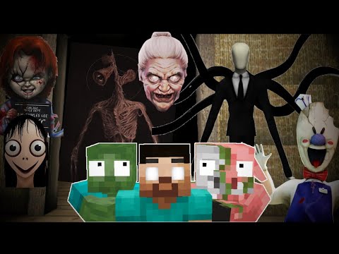 kudosXkiddos - Monster School : Granny, Siren, Ice Scream and Friends - Minecraft Animation