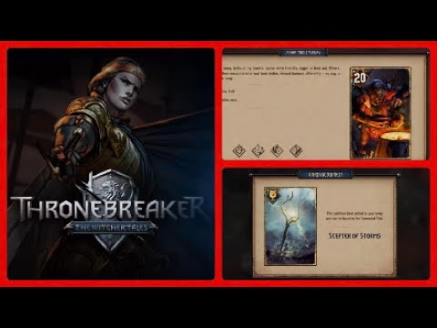Thronebreaker: The Witcher Tales.  A She Trolls Fury Puzzle, unlocking the Scepter of Storms card.