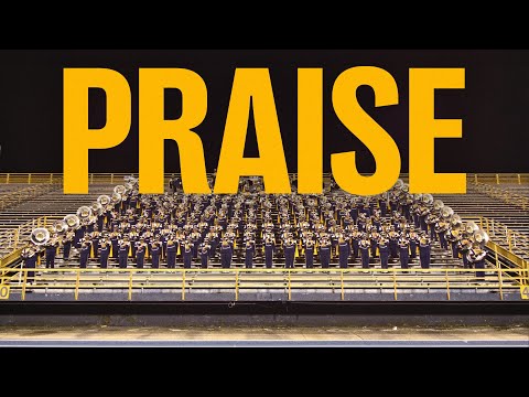 Marching band performs Praise by Elevation Worship
