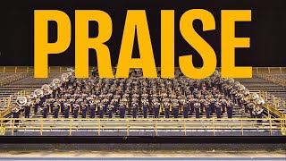 Marching band performs Praise by Elevation Worship