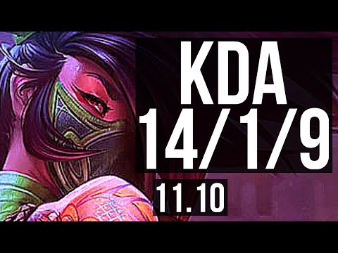 AKALI vs LEBLANC (MID) | 14/1/9, 76% winrate, Legendary | EUW Challenger | v11.10