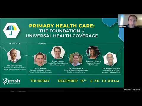 Event: Primary Health Care: The Foundation of Universal Health Coverage