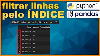 Como filtrar LINHAS pelo ÍNDICE - PANDAS Python