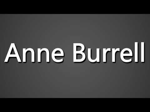 How to Pronounce Anne Burrell