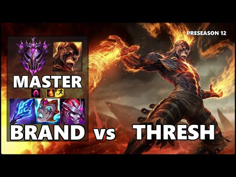 MASTER Support Gameplay - BRAND vs THRESH PRESEASON 12