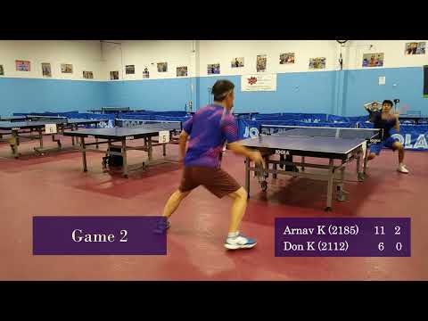 Arnav Khinvasara (2185) vs Don Kim (2112) at ICC TT League on 4-9-2022