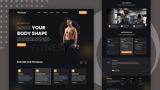 Design A Gym Website Using HTML and CSS | Responsive Landing Page HTML CSS