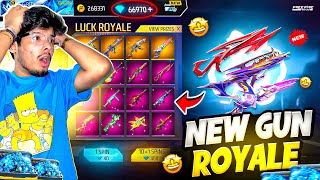 FREE FIRE GUN ROYALE I GOT ALL RARE GUN SKIN IN LEVEL 2 ID IN 1 SPIN 😍 100% LUCK -GARENA FREE FIRE