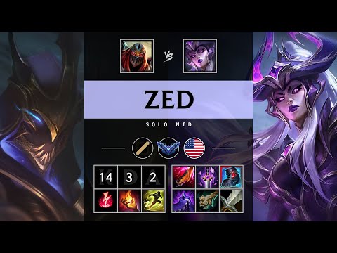 Zed Mid vs Syndra - NA Diamond Patch 25.13