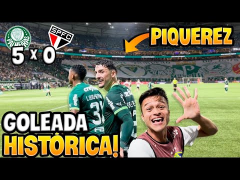 PALMEIRAS 5 x 0 SÃO PAULO E UM GOL DE PLACA DO PIQUEREZ!!! GOL ANTOLÓGICO!!