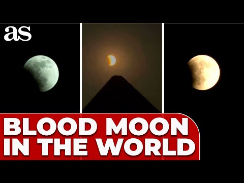 'BLOOD MOON' around the WORLD: stunning views from different continents