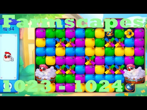 Farmscapes Level 1023 - 1024 HD Gameplay Walkthrough |  3 - match game | android | ios | pc | app
