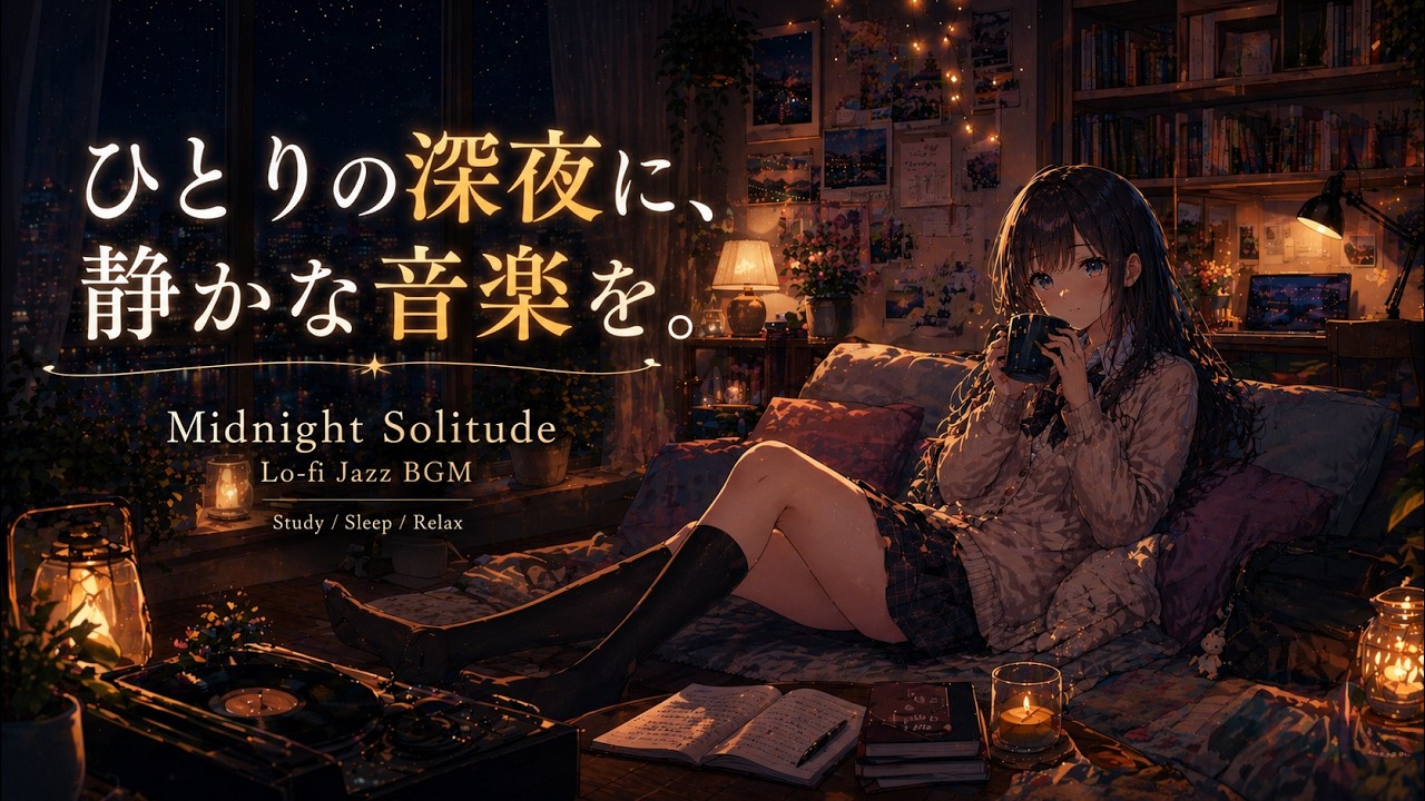 【フリーBGM】ひとりの深夜に、静かな音楽を。