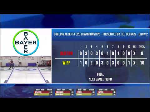 Curling Alberta U20 Provincials - Burton vs Wipf