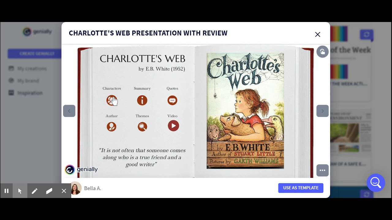 Genial.ly Book example
