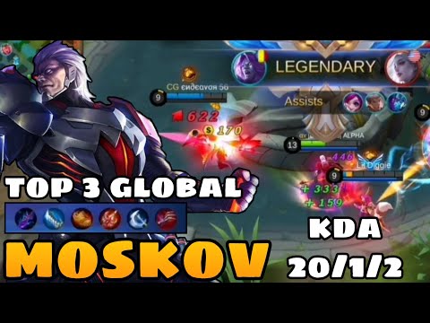 Moskov Crazy Crit Damage and Attack Speed!! | Top 3 Global Moskov | Mobile Legends