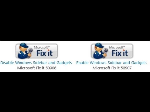 comment reparer gadget windows 7