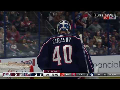 Daniil Tarasov stops all 9 Nathan MacKinnon's shots vs Blue Jackets (1 apr 2024)