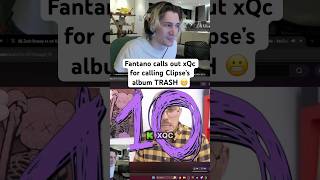 xQc CALLED OUT By Fantano For ROASTING Clipse Album 😬 #xqc #album #fantano