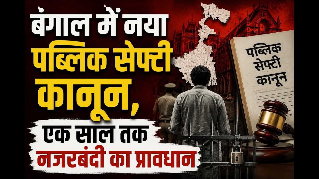 बंगाल में नया पब्लिक सेफ्टी कानून, एक साल तक नजरबंदी का प्रावधान
