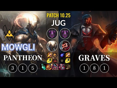 VIT Mowgli Pantheon vs Graves Jungle - KR Patch 10.25