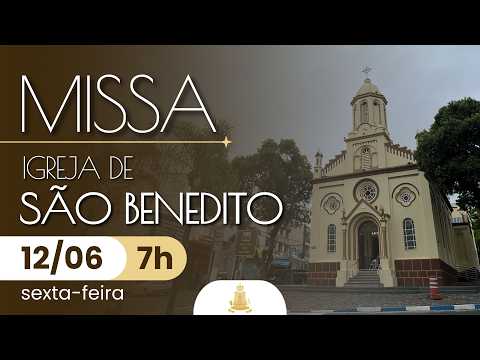 MISSA ao vivo 7h | Igreja de São Benedito em Aparecida | 12/06/2026