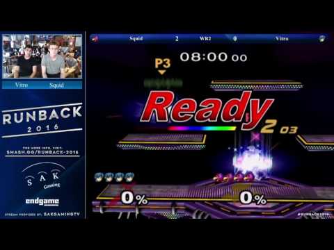 Runback 2016 Melee Singles Pro WR2 - Squid (Falco) vs CL|Vitro (Marth)
