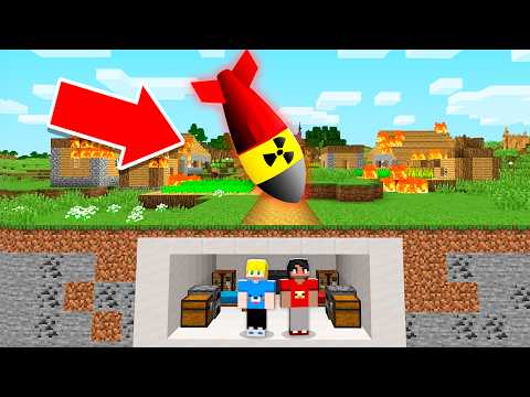 BUNKER SECRETO vs MÍSSIL NUCLEAR no Minecraft!