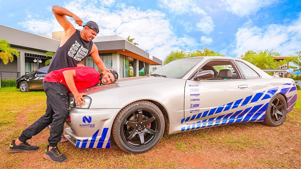 COMO ASSIM? ELE GANHOU MASSSS NÃO QUIS GANHAR O SKYLINE R34 !