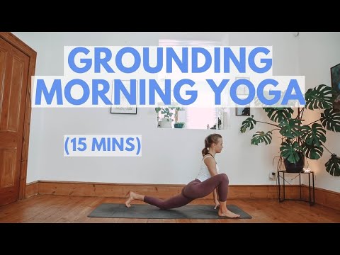 15 Min morning yoga stretch To Calm + Centre | GROUNDING MORNING FLOW