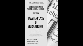 Masterclass di Giornalismo all'Ites Leonardo da Vinci 