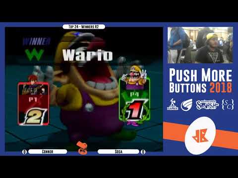 Push More Buttons 2018 - Connor (Roy) vs Sosa (Wario) - Top 24 Winners Round 2