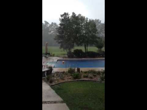 Hard rain Davisboro, Ga Video