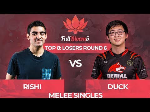 Rishi vs Duck - Melee Singles Top 8: Losers Round 6 - Full Bloom 5