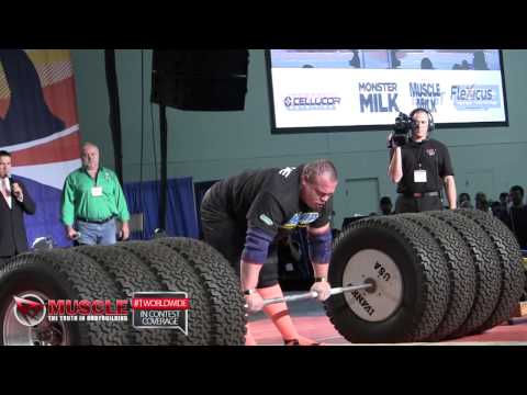 2014 Arnold Strongman Classic Event 4, Hummer Tire Deadlift. Complete video.