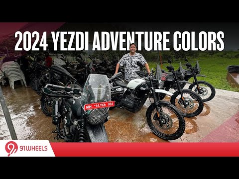 2024 Yezdi Adventure colours : all 4 shades shown in walkaround video