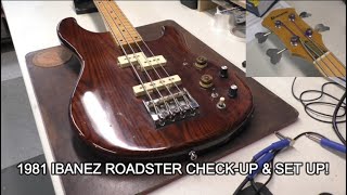 Vintage 1981 Ibanez Roadster Electric Bass Check-Up & Setup