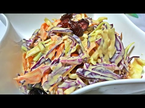 Receta Cocina Ensalada de Col / How to make Coleslaw