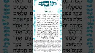 פרשת הנשיאים ליום ה' בניסן (23/03/2026)  - קריאה קצרה של דקות בודדות חבל לפספס💛 הפיצו🔥 #news
