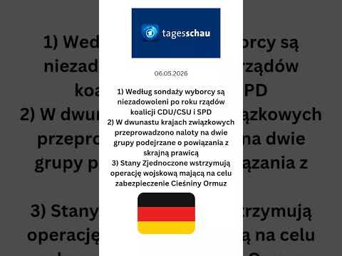Niemiecki dziennik telewizyjny @tagesschau 6 maj