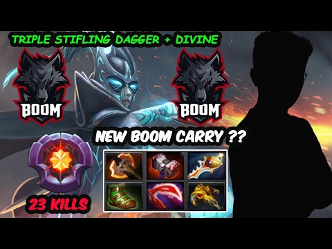 New BOOM ESPORT CARRY ??? IMBA DAMAGE Triple Stifling Dagger + Divine Rapier PA Dota 2 pro Gameplay