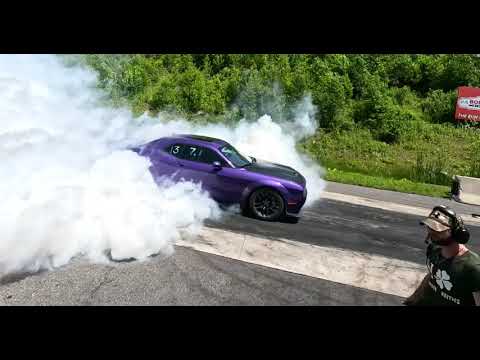 FPV drone following motorcycles at the VTwin Nationals race