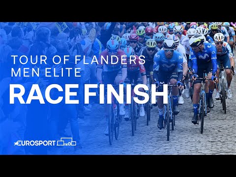 PHENOMENAL VICTORY 🏆 | Tour Of Flanders 2024 Men's Elite Race Finish | Eurosport Cycling