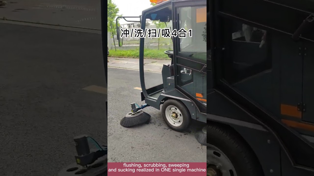 【Ride-on Floor Sweeper Car】It's the perfect choice for you to solve the road cleaning problems.